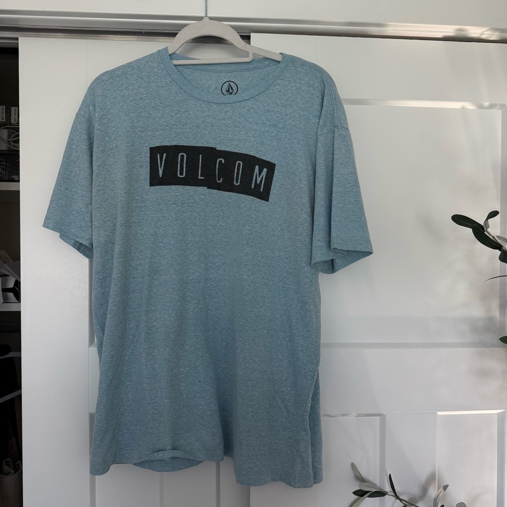 Volcom Blue Short Sleeve Tee Casual Crew Neck